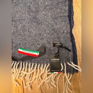 Blue Cashmere Blend Scarf